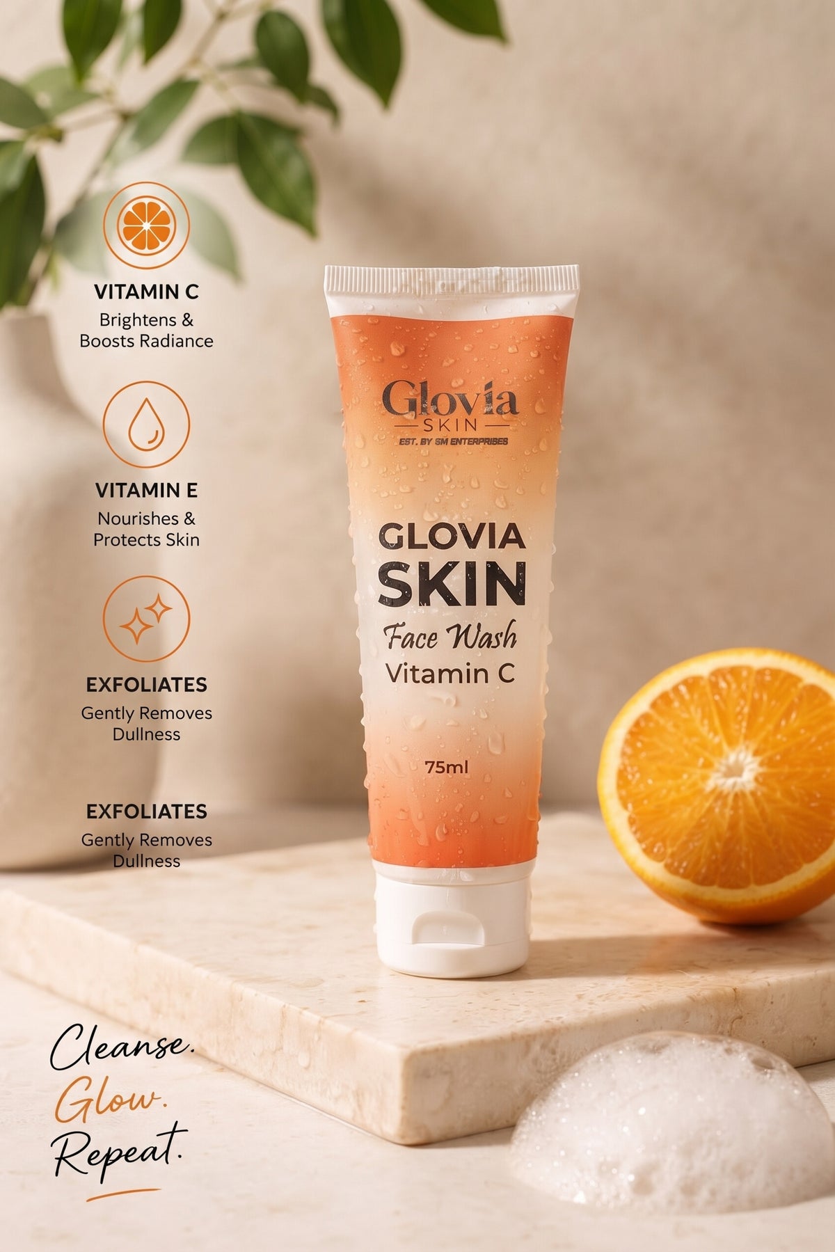 Glovia Skin Face Wash – Vitamin C (75ml)